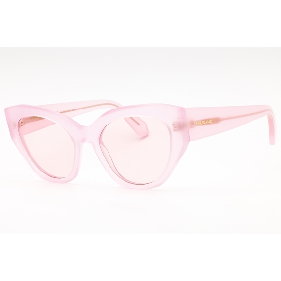 NWT Salvatore Ferragamo SF1107S Opaline Pink Cat Eye 55mm Sunglasses